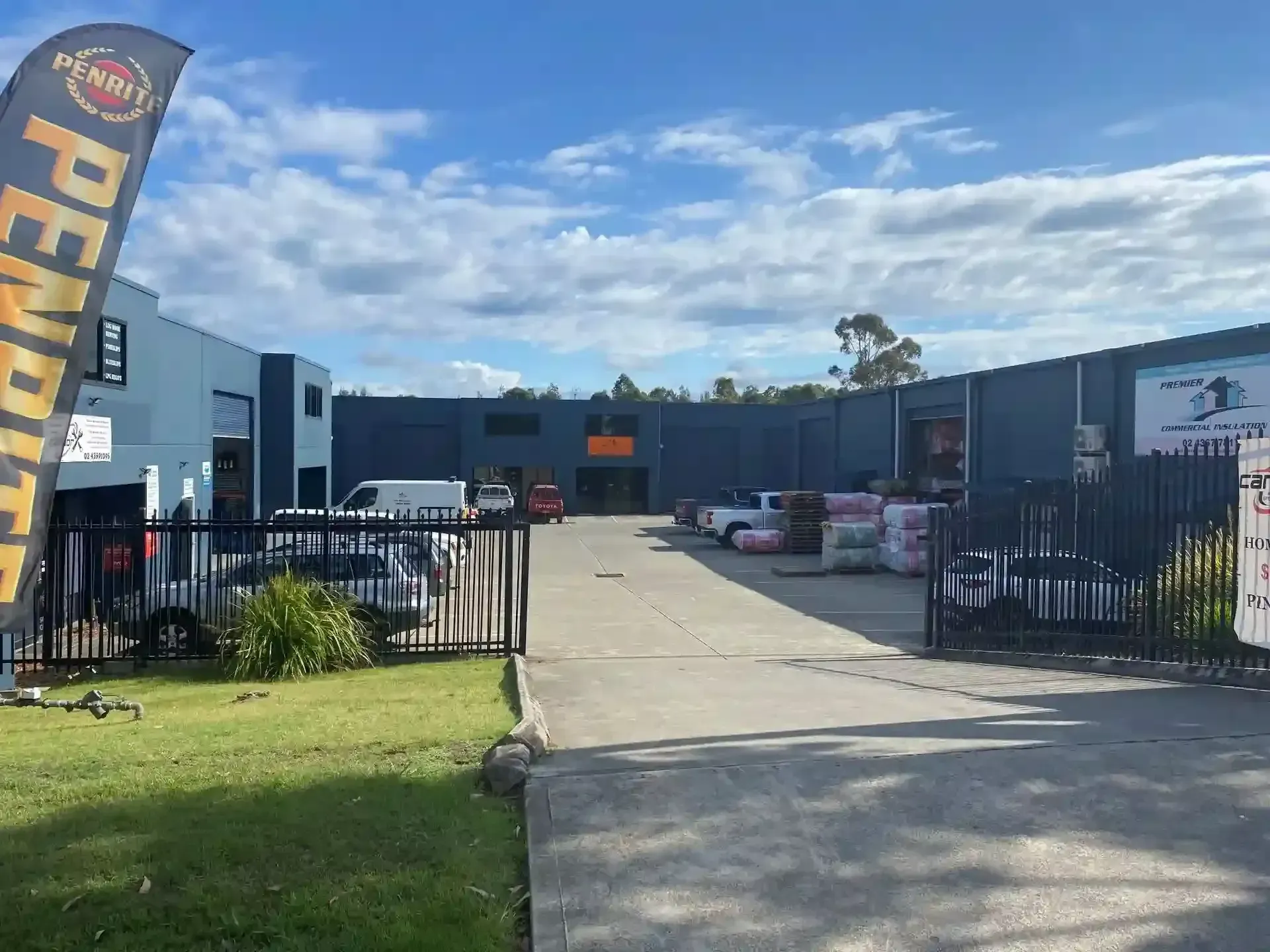Freshly painted commercial industrial units