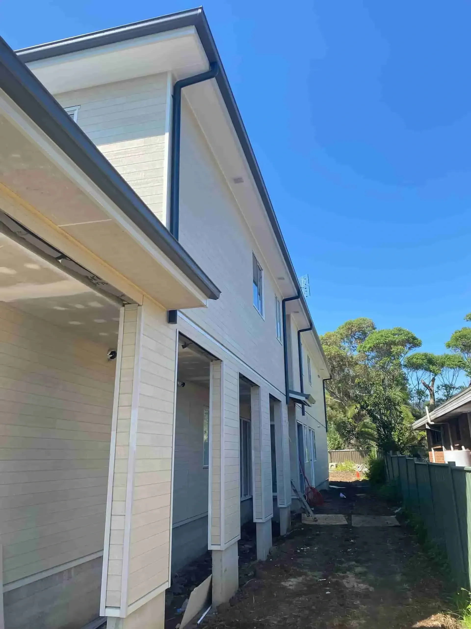 Exterior painting on a new multi-dwelling development