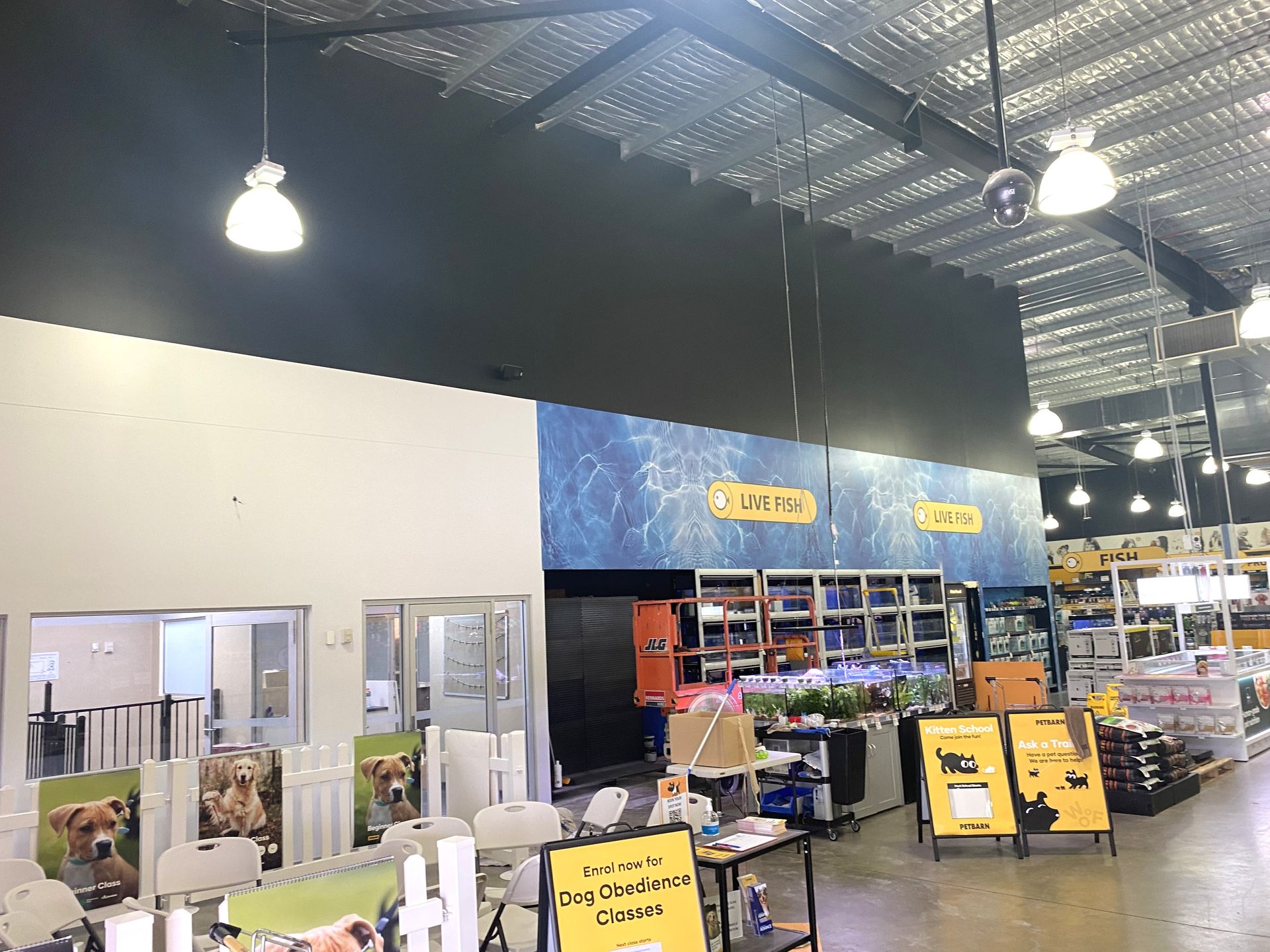 Retail interior repainted for Petbarn in Singleton