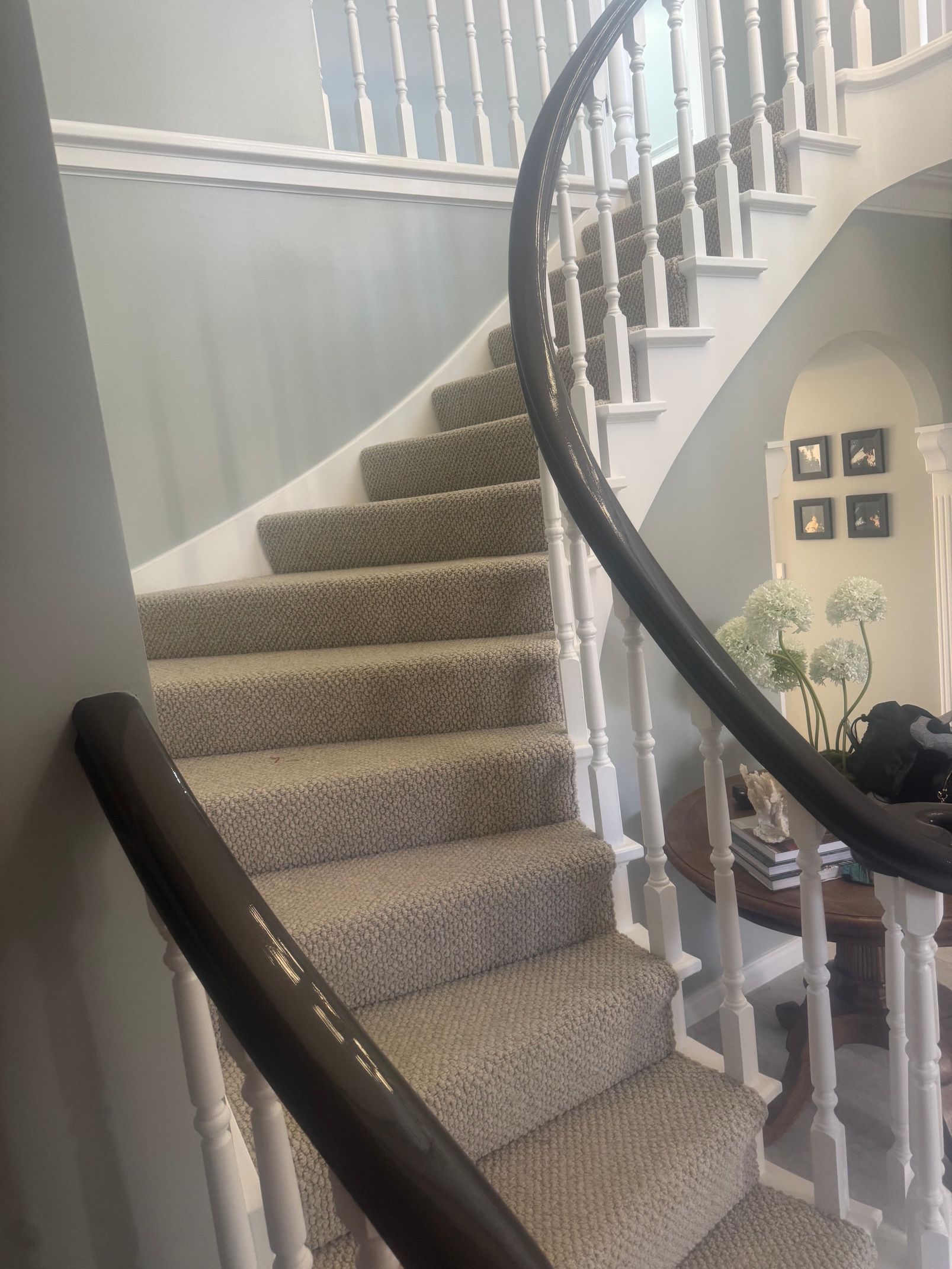 Repainted staircase and hallway in a Sydney home