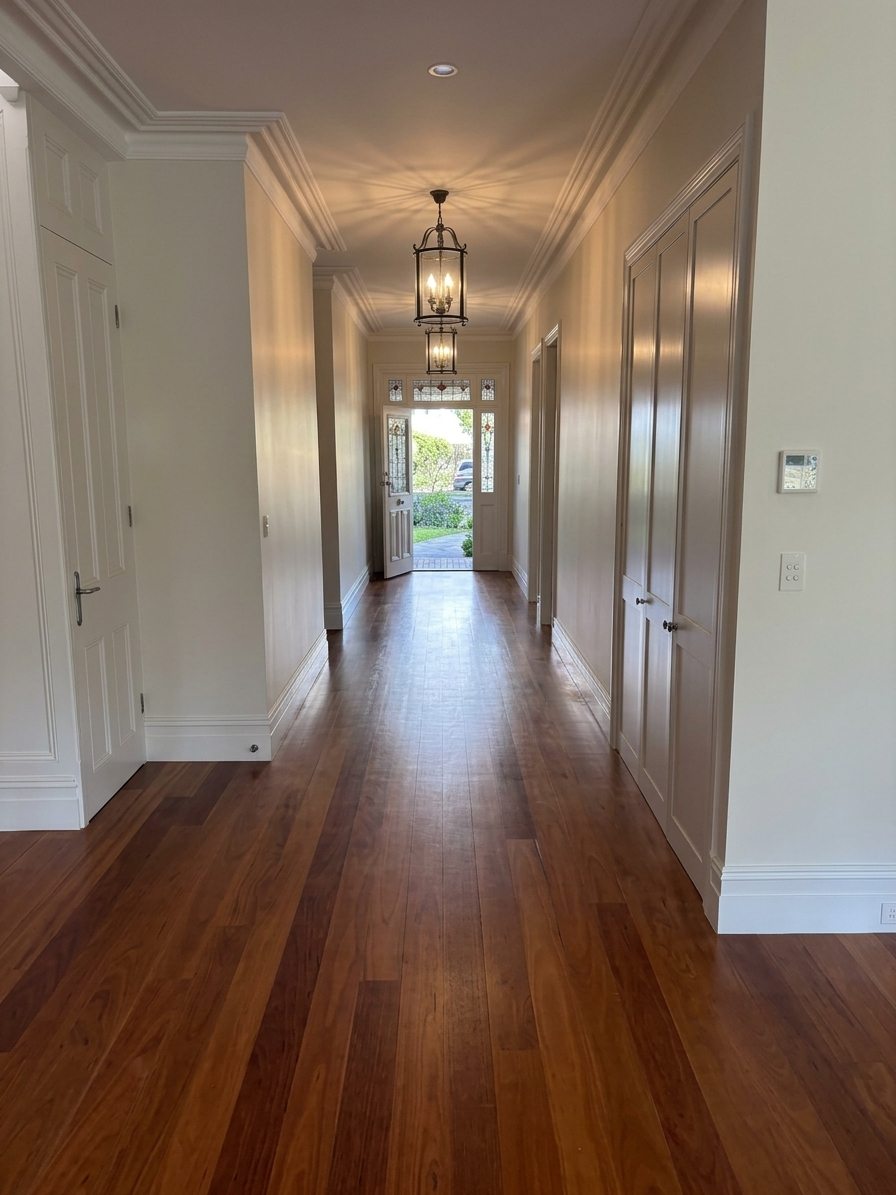 Repainted hallway in a Turramurra home
