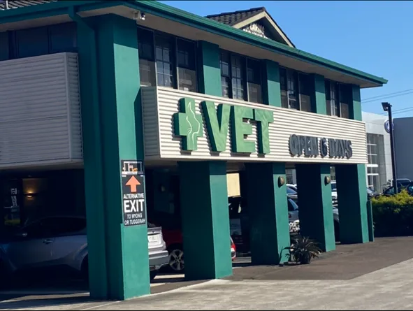 Greencross Vets Tuggerah before the exterior repaint